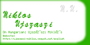 miklos ujszaszi business card